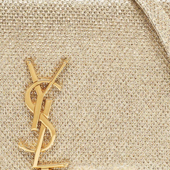 Saint Laurent  Gold Glitter Kate Tassel Wallet On Chain - Picture 5 of 8